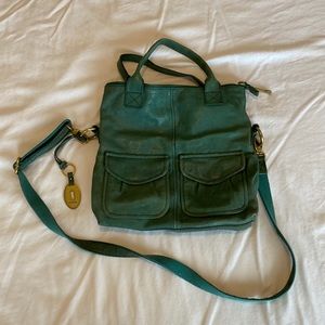 Fossil Teal Crossbody Bag